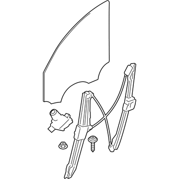 BMW 51-35-7-382-135 Power Window Regulator System, Front