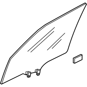 Honda 73300-SZA-A10 Glass Assy., R. FR. Door (Green) (PPG)