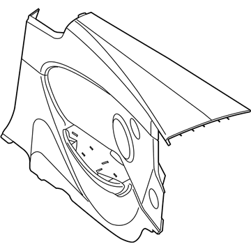 BMW 51-43-7-115-442 Lateral Trim Panel Leather Rear Right