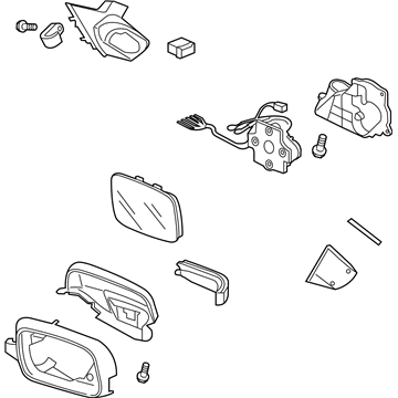 Acura 76200-TK4-A01ZQ Mirror Assembly, Passenger Side Door (Fathom Blue Pearl)