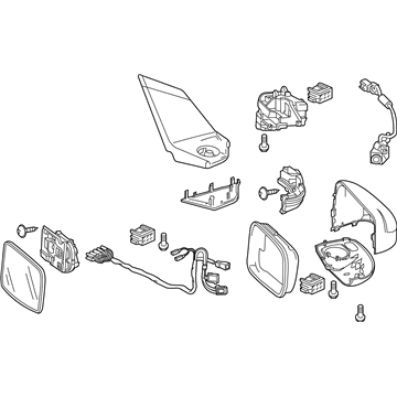 Honda 76250-SZT-306ZC Mirror Assembly, Driver Side Door (Storm Silver Metallic) (Coo) (R .C.)