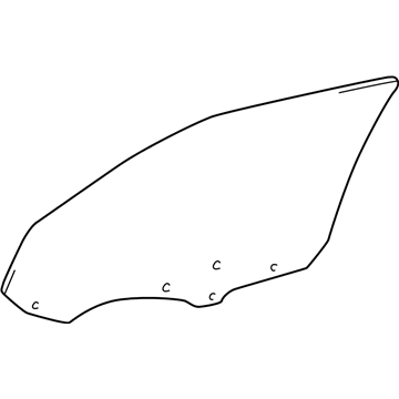 Lexus 68101-33060 Glass Sub-Assy, Front Door, RH