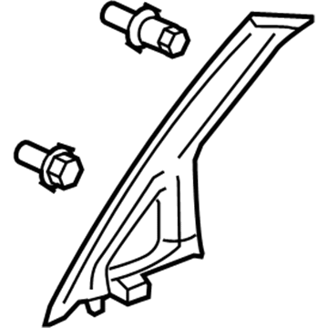 Honda 84101-SLN-A01ZB Garnish Assy., R. FR. Pillar *YR244L* (LIGHT TITANIUM)