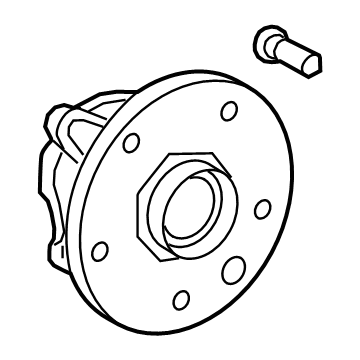 Lexus 42410-50042 Rear Axle Hub & Bearing Assembly, Left