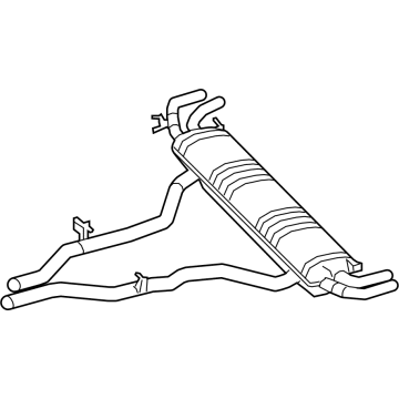 BMW 18-30-7-935-486 Rear Muffler With Exhaust Fl