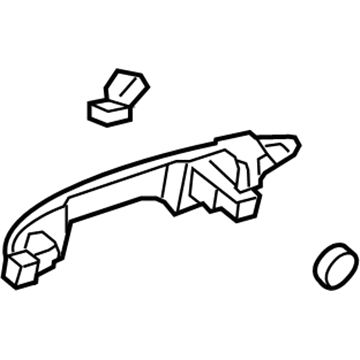 Honda 72180-SWA-T11ZF Handle Assembly, Driver Side Door (Outer) (Whistler Silver Metallic)