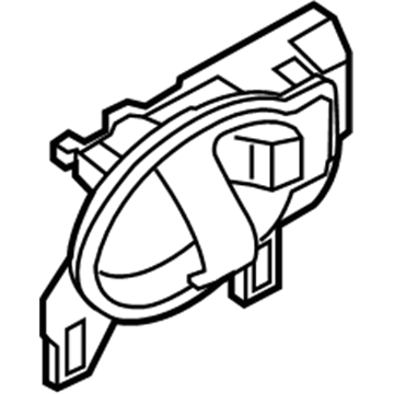 Nissan 80670-1HL3B Rear Interior Door Handle Assembly, Right