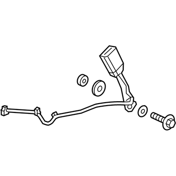 Honda 04813-T5R-A00ZA Buckle Set, R. FR. Seat Belt *NH900L* (NEUTRAL BLACK)