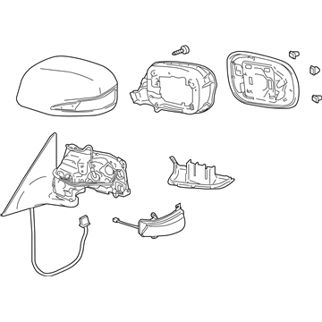 Lexus 87910-24350-C0 Mirror Assy, Outer Rear View, RH