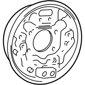 Kia 5835538040 Rear Brake Backing Plate Assembly Left