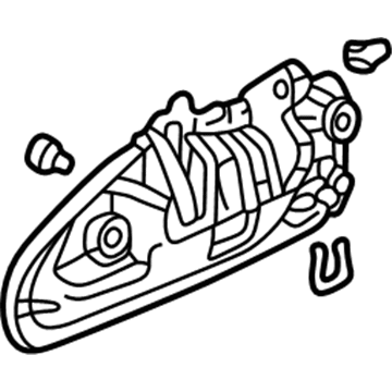 Honda 72180-S82-A01ZD Handle Assembly, Left Front Door (Outer) (Starlight Black Pearl)