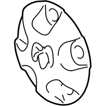 Mopar 52110444AA Wheel Cover Center Cap Black