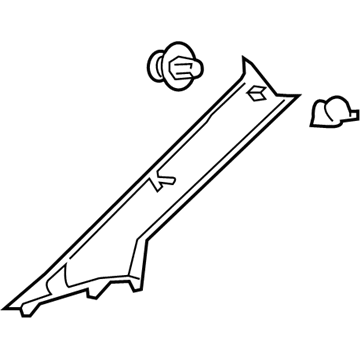 Toyota 62220-47160-B0 Weatherstrip Pillar Trim