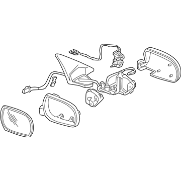 Acura 76250-ST8-A25ZL Mirror Assembly, Driver Side Door (Cypress Green Pearl) (R.C.)