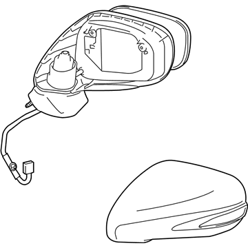 Lexus 87910-53551-E1 Mirror Assembly, Outer Rear