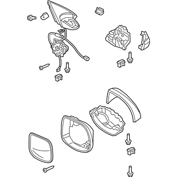 Acura 76250-TL0-315ZA Mirror, Driver Side Door (Bluish Silver Metallic)