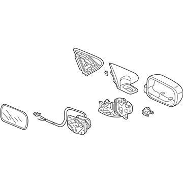 Acura 76200-S6M-A21ZN Mirror Assembly, Passenger Side Door (Redondo Red Pearl) (R.C.)