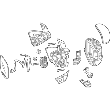 Honda 76200-TG7-A31ZG Mirror Assembly, Passenger Side (Steel Sapphire Metallic)