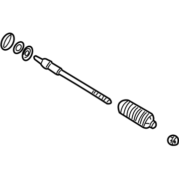 Infiniti 48521-5Y085 Socket Kit Tie Rod Inner