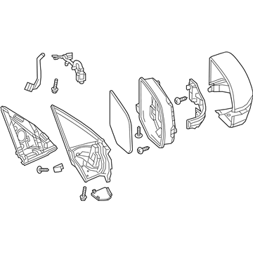 Acura 76250-TZ5-A32ZH Mirror Assembly, Driver Side Door (Basque Red Pearl Ii) (R.C.)