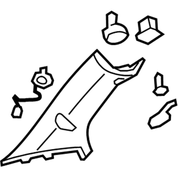 GM 20850265 Molding Asm-Windshield Side Upper Garnish *Light Ttnum