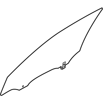 Hyundai 82420-2E000 Glass & Grip Assembly-Front Door, R