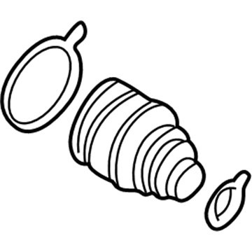 Nissan 39241-0B025 Repair Kit-Dust Boot, Outer