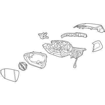 Hyundai 87620-CW030 MIRROR ASSY-OUTSIDE RR VIEW, RH