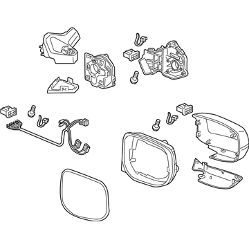 Honda 76200-TM8-315ZH Mirror, Passenger Side Door (Taffeta White)