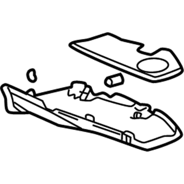 Honda 77345-S5A-A00ZC Cover Assy., Passenger (Lower)*NH167L* (GRAPHITE BLACK)