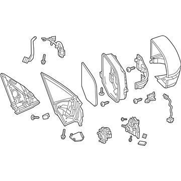 Acura 76200-TZ6-C15ZW Mirror Passenger Side (Gunmetal Metallic)