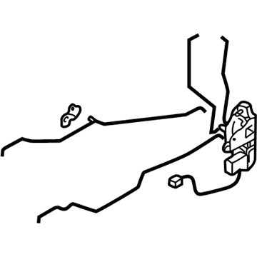 Kia 0K2N158310A Front Door Lock Assembly, Right