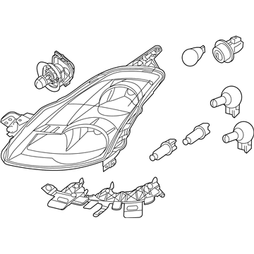 Nissan 26060-ZX20A Driver Side Headlight Assembly