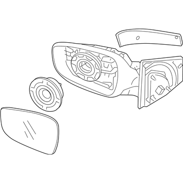 Hyundai 87610-A5390 Mirror Assembly-Outside Rear View, LH