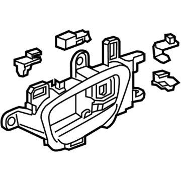 Acura 72120-TY2-A01ZA Handle Assembly, Right Front Inside (Premium Black Metallic)