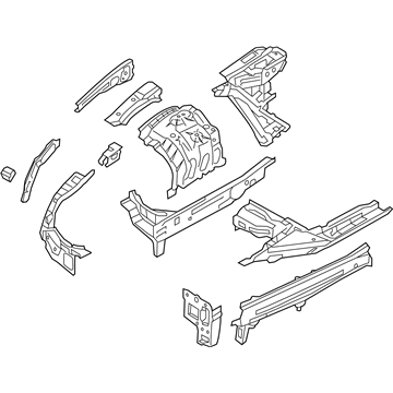 Hyundai 64600-B1000 Panel Complete-Fender Apron, RH