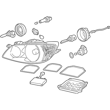 Lexus 81150-53040 Automotiveis Headlight Assembly Replaces : Driver Side