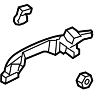 Honda 72680-SHJ-A11ZF Handle Assembly, Driver Side Slide Door (Outer) (Silver Pearl Metallic)