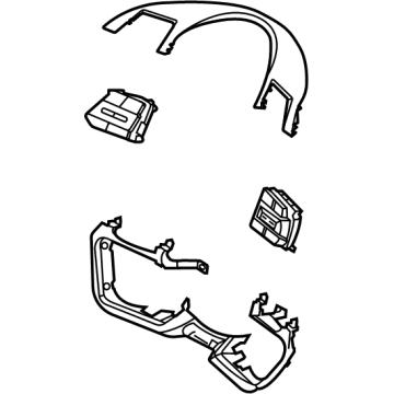 Hyundai 96700-AA870-YFR STRG WHEEL REMOCON BEZEL ASSY