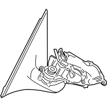 BMW 51-16-7-283-619 Exterior Mirror Without Glass, Heated, Left