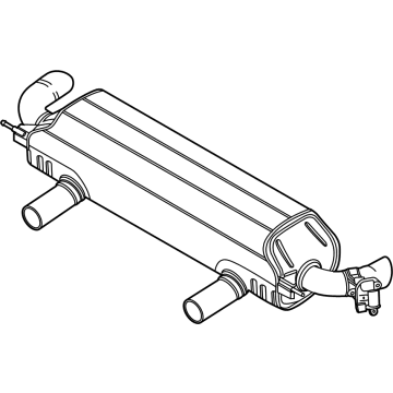 BMW 18-30-8-744-801 REAR MUFFLER WITH EXHAUST FL
