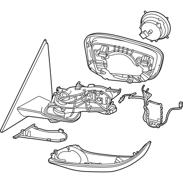 BMW 51-16-5-A3D-D95 EXTERIOR MIRROR, NO LENS, HE
