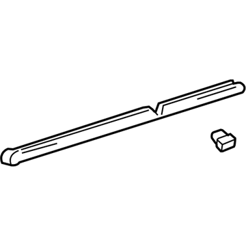 Lexus 68174-48031 Weatherstrip, Rear Door Glass, Inner LH