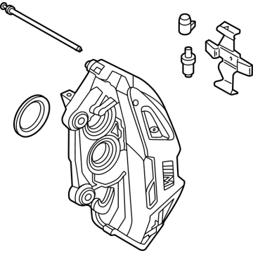 BMW 34-10-6-891-343 BRAKE CALIPER HOUSING, RED