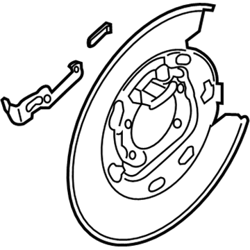 Kia 58251D3100 Rear Brake Back Plate Assembly, Left