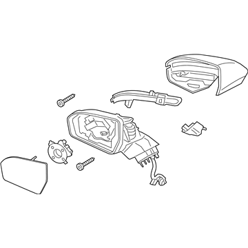 Ford EJ7Z-17682-ABPTM Mirror Assembly