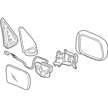 Honda 76250-S9A-A11ZB Mirror Assembly, Driver Side Door (Eternal Blue Pearl) (R.C.)