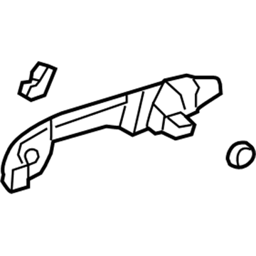 Honda 72140-SWA-A11ZF Handle Assembly, Passenger Side Door (Outer) (Whistler Silver Metallic)