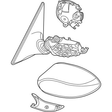 BMW 51-16-7-189-730 Outside Mirror Without Glass Heated Right