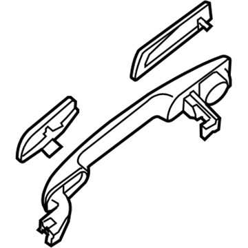 Nissan 82606-ZX30D Rear Door Outside Handle Assembly Left